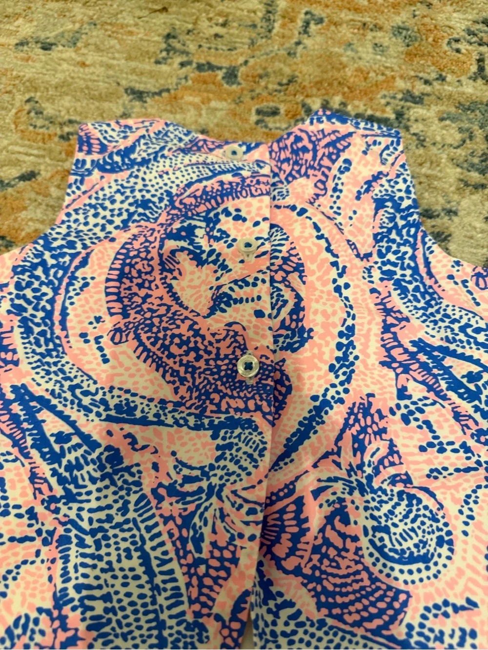 Lilly Pulitzer Pink and Blue Printed Two-Piece Baby Set